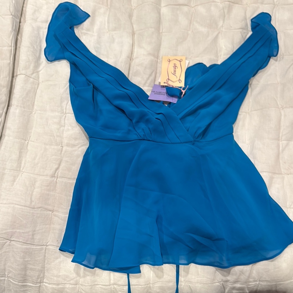 Elegant Blue Women's Top